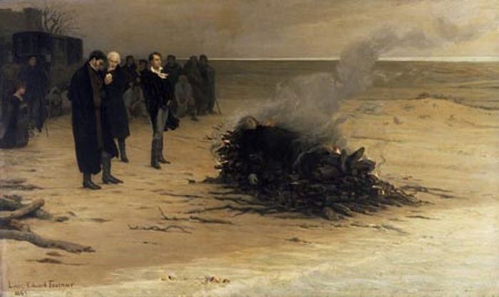 The Funeral of Shelley by Louis Edouard Fournier