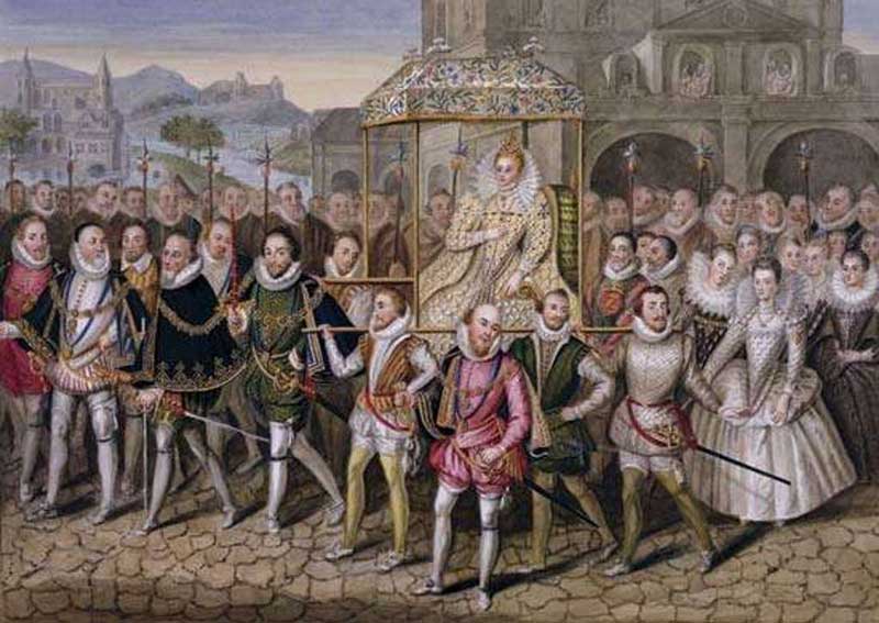 Procession of coronation of Elizabeth I