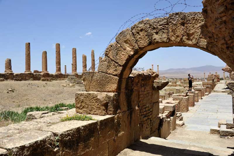 Arch leading to the stage of the Roman Theatre