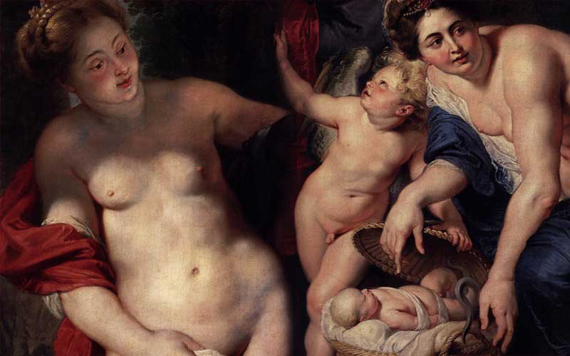 Details of &lsquo;Discovery of the Infant Erichthonius&rsquo;, by Peter Paul Rubens