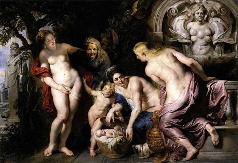 Discovery of the Infant Erichthonius, by Peter Paul Rubens (circa 1615)