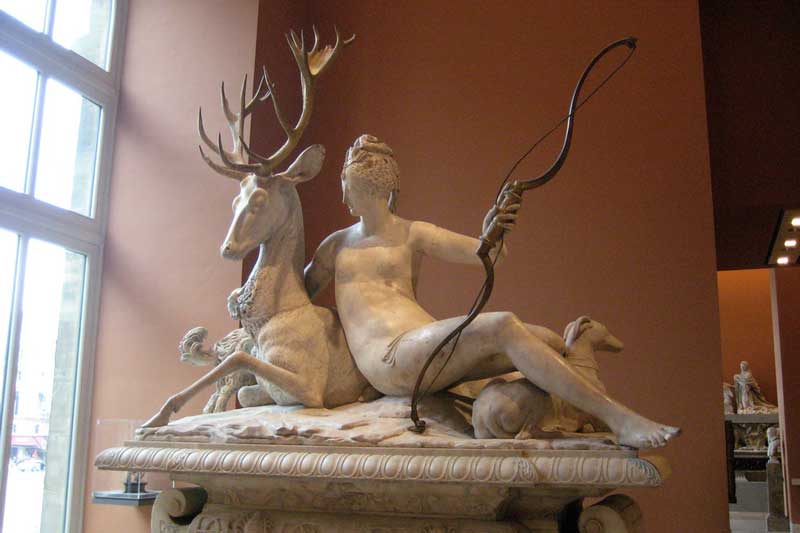 diana with a stag