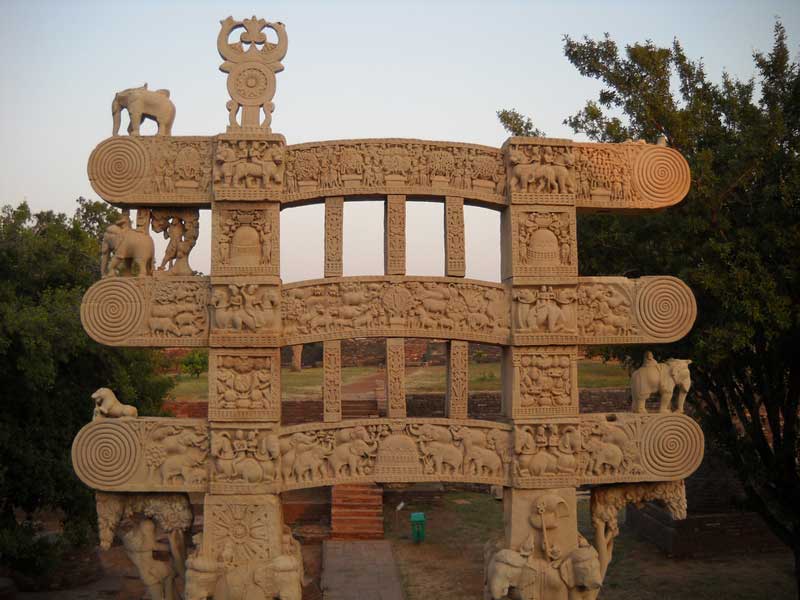 gateways of sanchi stupa bhopal india