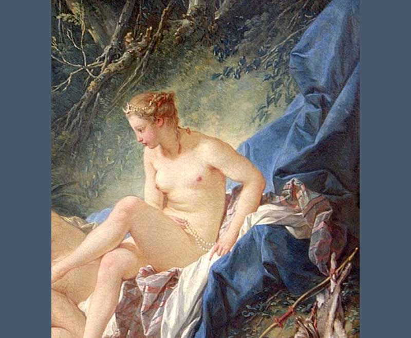 diana-getting out of her bath by francois boucher