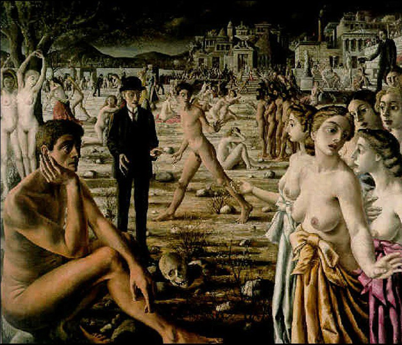 four famous by paul delvaux