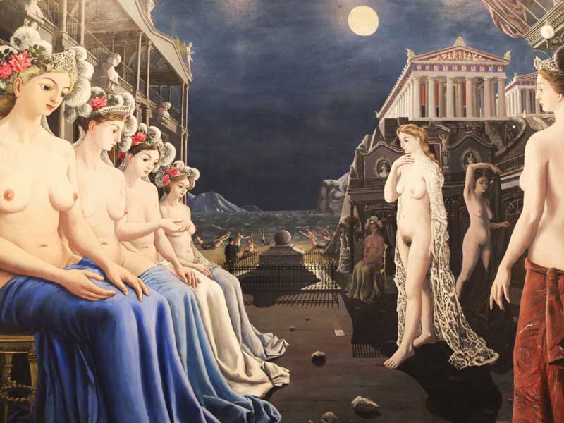 four famous by paul delvaux