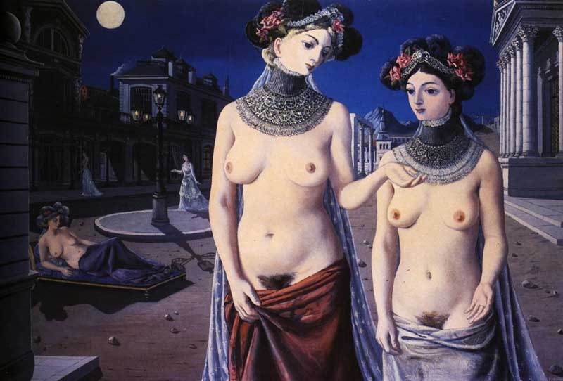four famous by paul delvaux