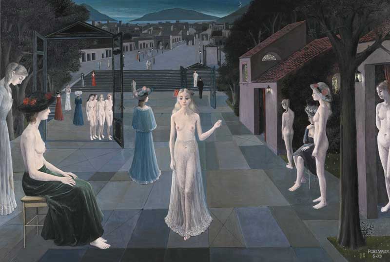 four famous by paul delvaux