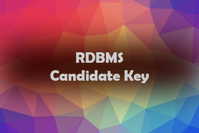 Candidate key  RDBMS