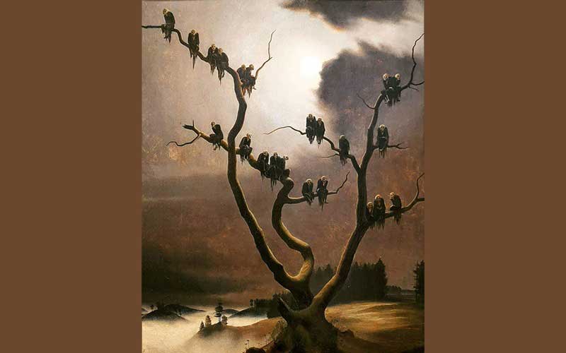 ghosts on a tree