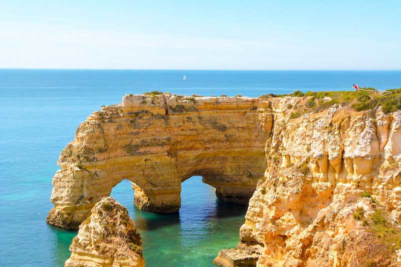 double arch at praia da marinha