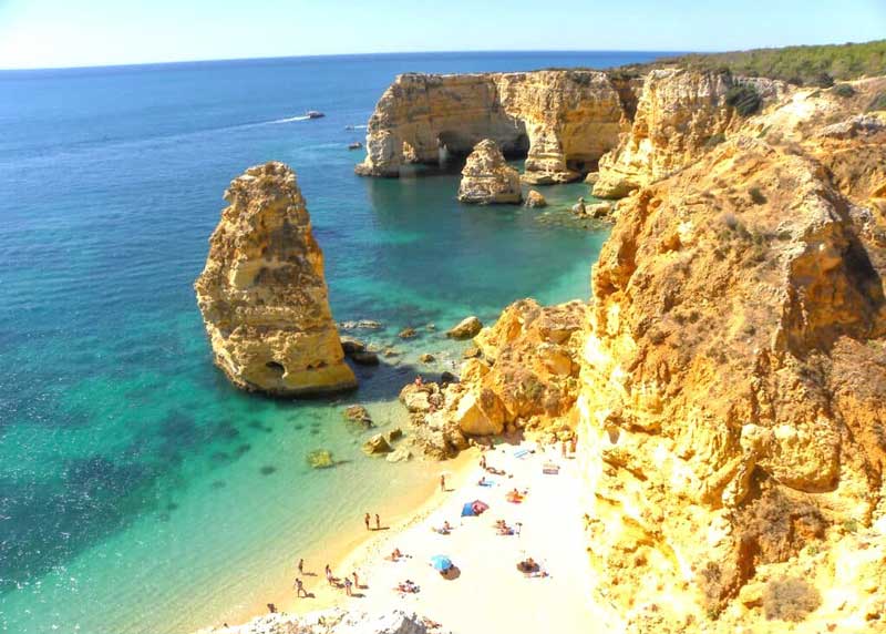 double arch at praia da marinha