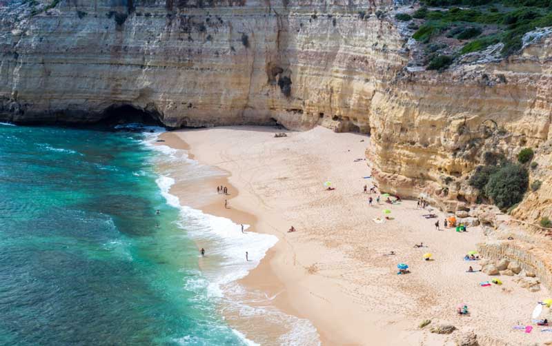 double arch at praia da marinha