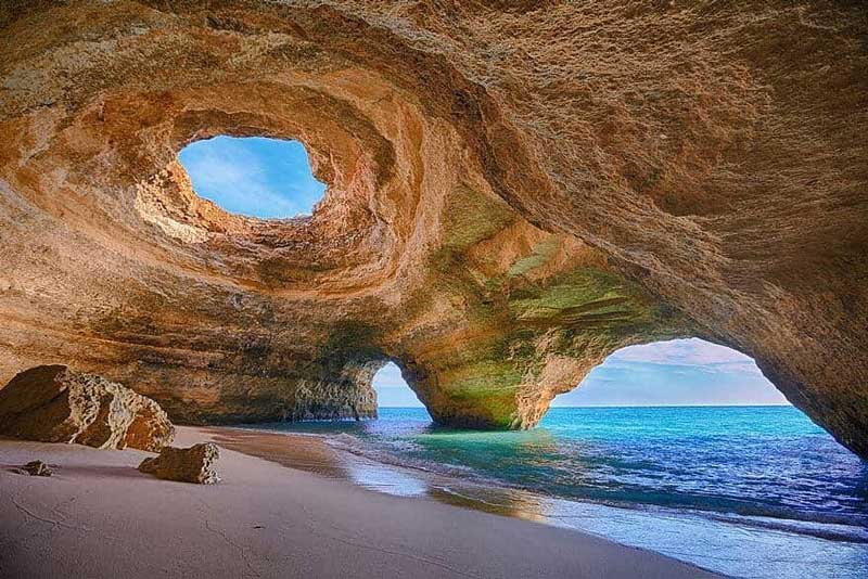 double arch at praia da marinha